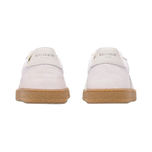 Leather And Canvas Swan Trainers