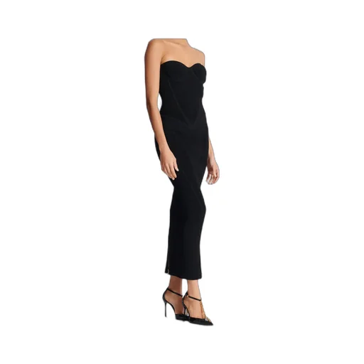 Long Strapless Knit Dress
