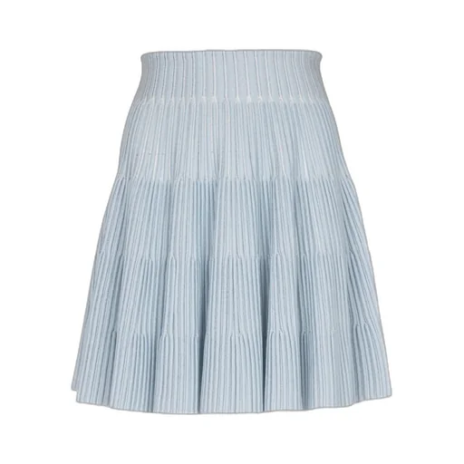 A-Line Textured Knit Skirt