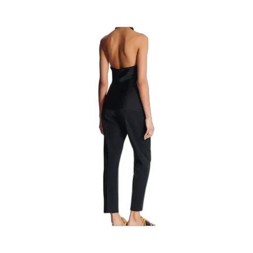 Backless Crepe Satin Top