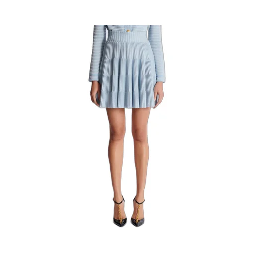 A-Line Textured Knit Skirt