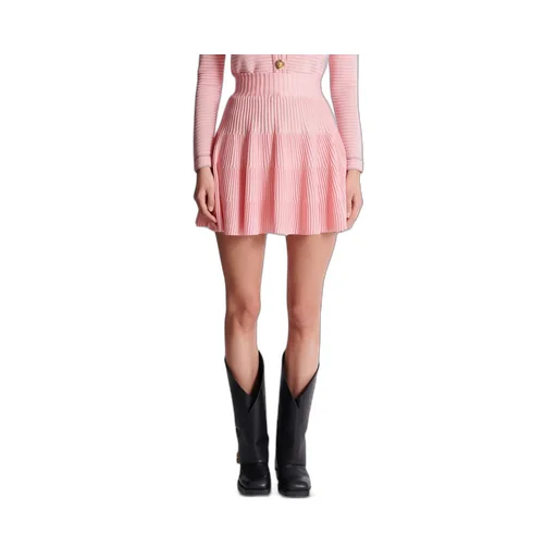 A-Line Textured Knit Skirt