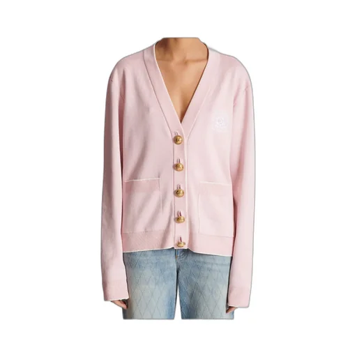 EmblÈMe-Embroidered Knit Cardigan