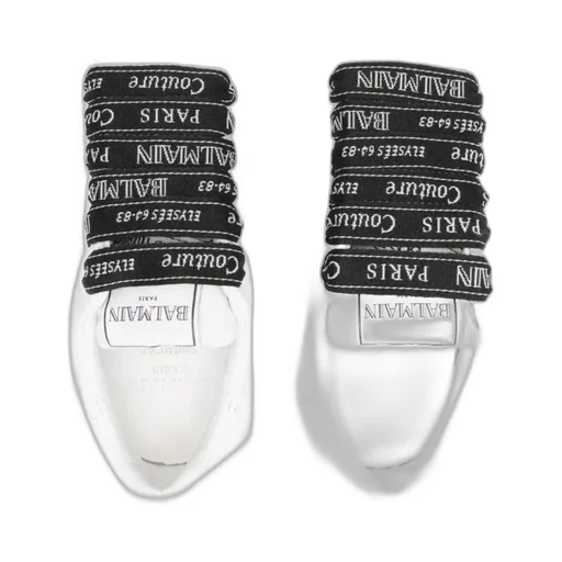Logo-Laces Leather Sneakers