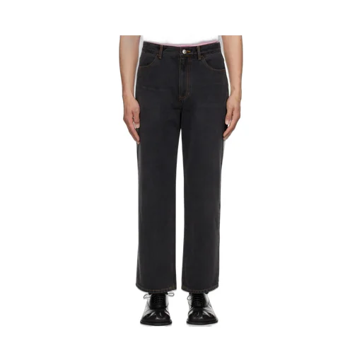 Denim Trousers With Belt Loops