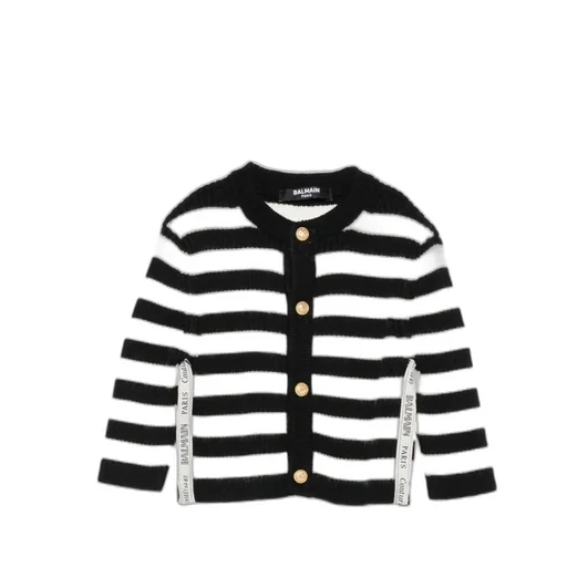 Stripe-Detail Cardigan
