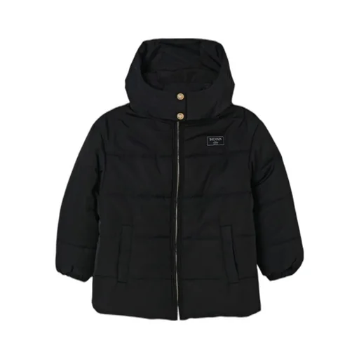 Logo Patch Hooded Puffer Jacket