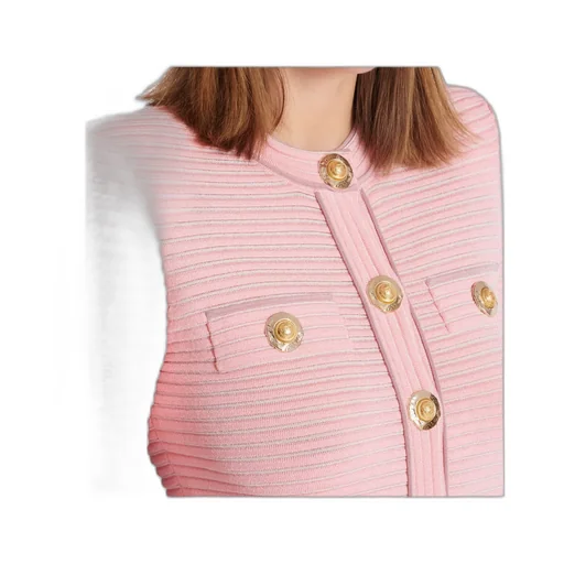 Long-Sleeved Textured Knit Cardigan