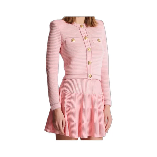 Long-Sleeved Textured Knit Cardigan