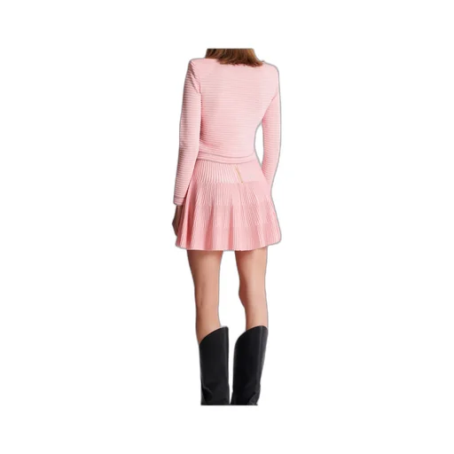Long-Sleeved Textured Knit Cardigan