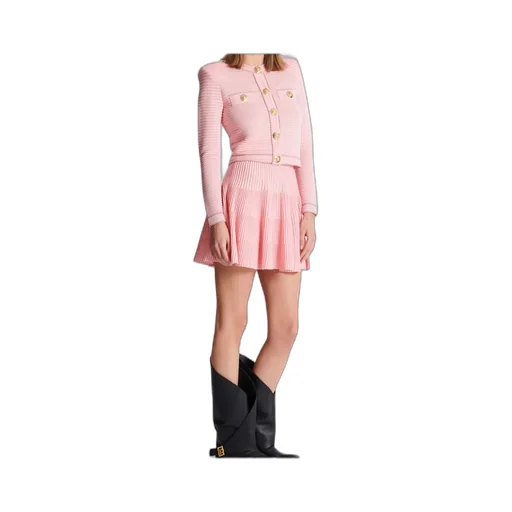 Long-Sleeved Textured Knit Cardigan