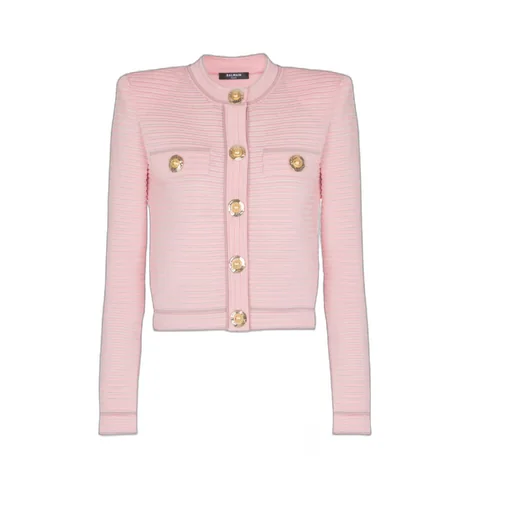 Long-Sleeved Textured Knit Cardigan