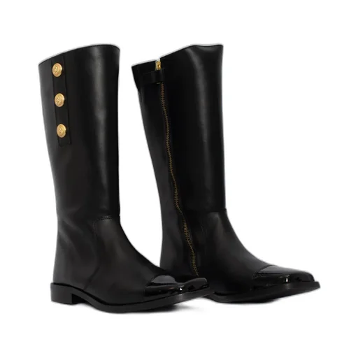 Cap-Toe Stud Embellished Boots
