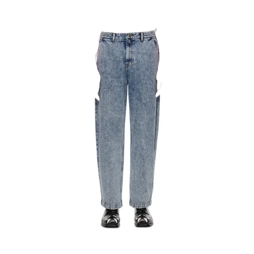 Denim Trousers With Belt Loops
