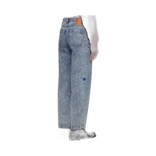 Denim Trousers With Belt Loops