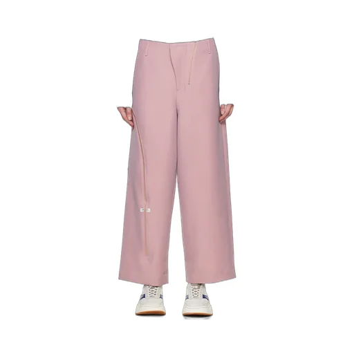 Belt Loop Zipper Casual Pants