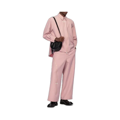 Belt Loop Zipper Casual Pants