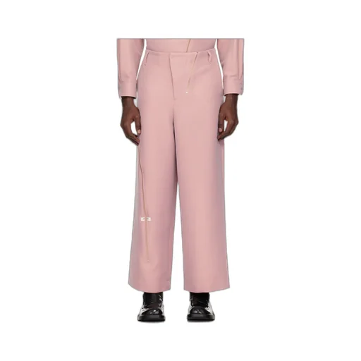 Belt Loop Zipper Casual Pants