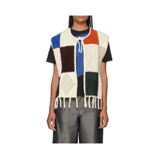 Round-Neck Splicing Vest
