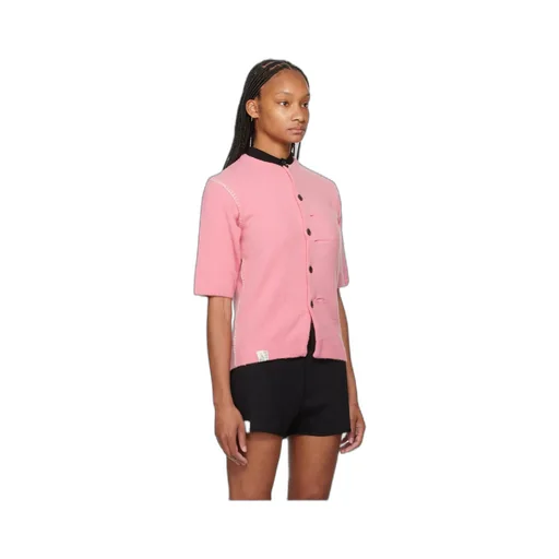 Round-Collar Button-Down Sweater