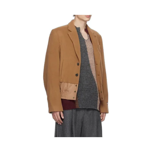 Buttoned Long-Sleeved Jacket