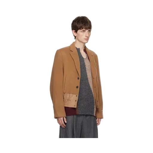 Buttoned Long-Sleeved Jacket