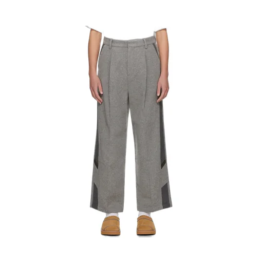 Stitched Zipper Casual Pants