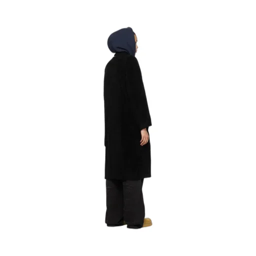 Flat Lapel Collar Button Coat