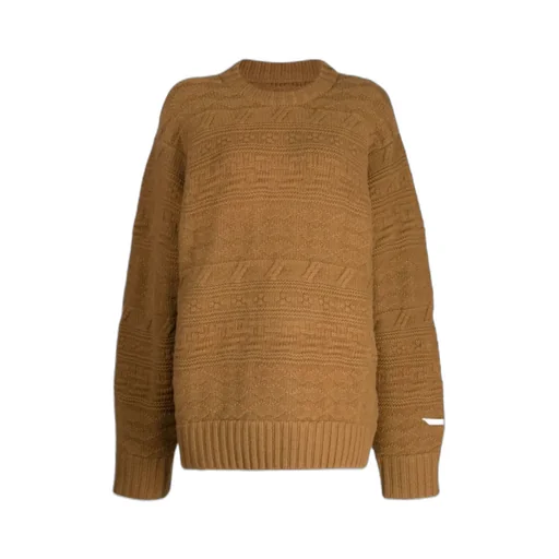 Coarse Twisted Knitted Round Neck Sweater