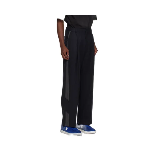 Striped Belt-Loop Casual Pants