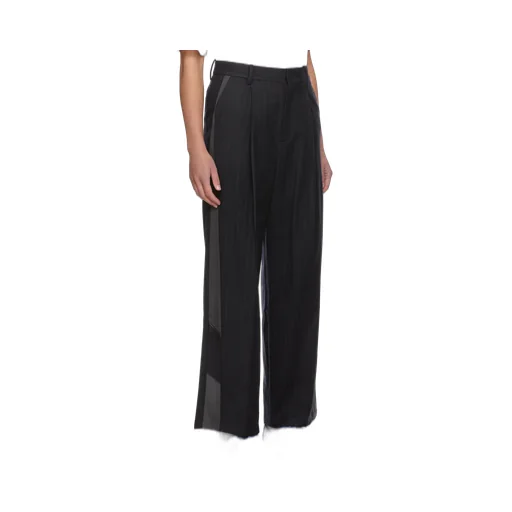 Striped Belt-Loop Casual Pants
