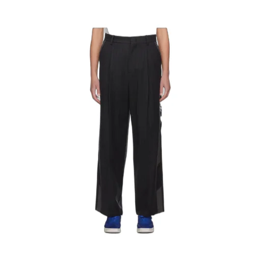 Striped Belt-Loop Casual Pants
