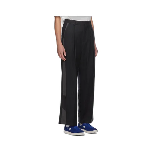 Striped Belt-Loop Casual Pants