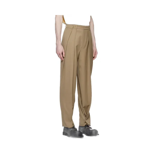 Belt Loop Zipper Casual Pants
