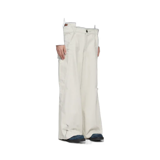 Belt Loop Zipper Jeans Pants