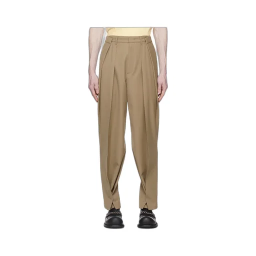 Belt Loop Zipper Casual Pants