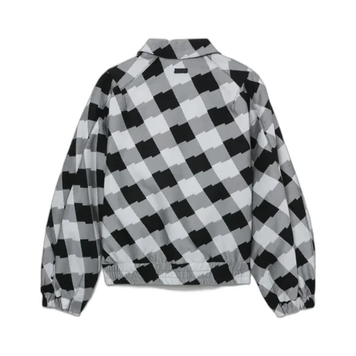 Check Zipper Casual Jacket