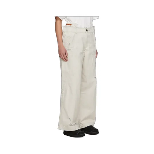 Belt Loop Zipper Jeans Pants