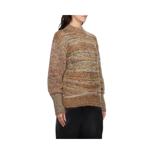 Striped Round-Neck Knitted Sweater