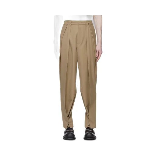 Belt Loop Zipper Casual Pants