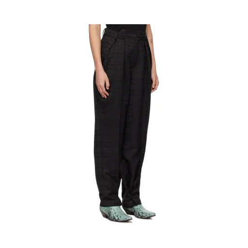 Belt Loop Zipper Casual Pants