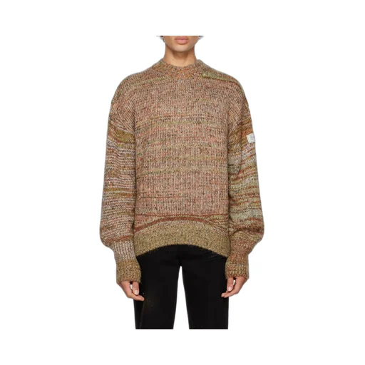 Striped Round-Neck Knitted Sweater
