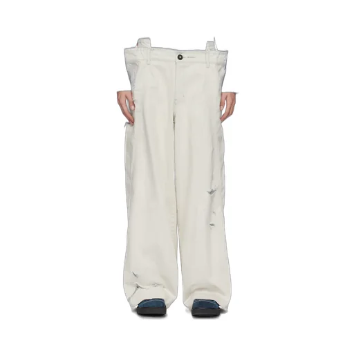 Belt Loop Zipper Jeans Pants