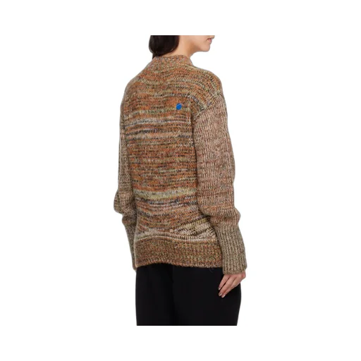 Striped Round-Neck Knitted Sweater