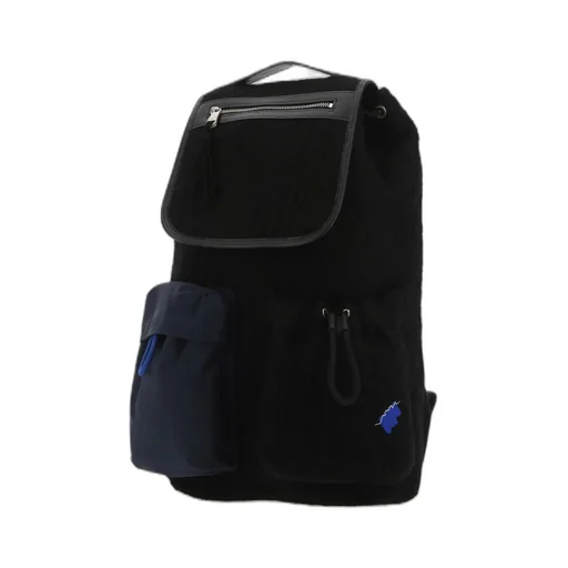 Logo Patch Panelled Boucle Backpack