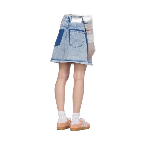High-Rise Denim Skirt
