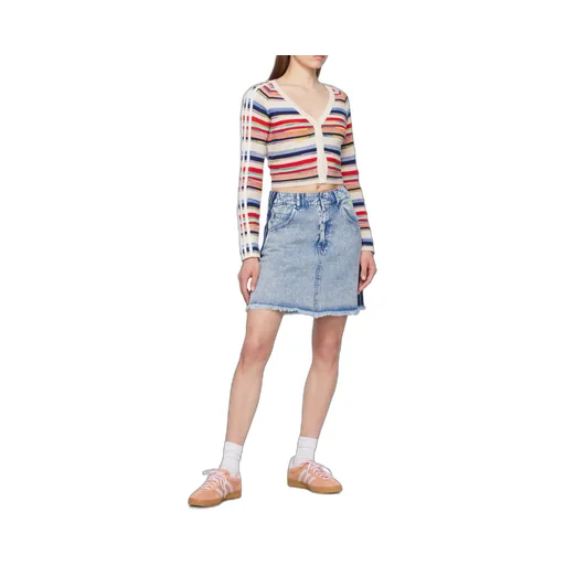 High-Rise Denim Skirt