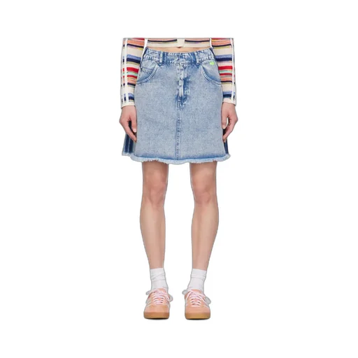 High-Rise Denim Skirt