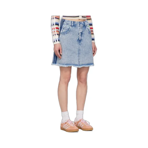 High-Rise Denim Skirt