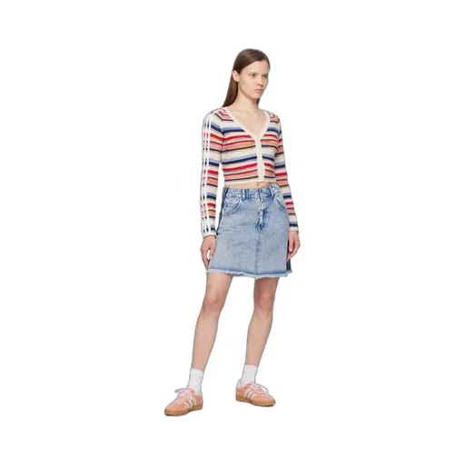 High-Rise Denim Skirt